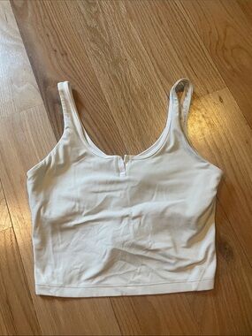 lululemon athletica Cream Scoop Neck Crop Tank
